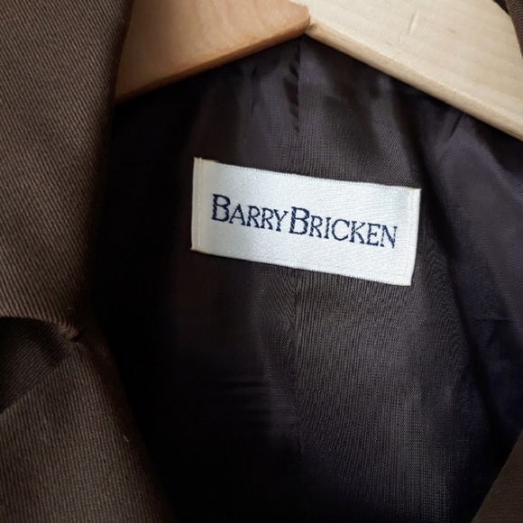 Vintage Barry Bricken 2 Piece Suit Skirt Set Size 4 Brown - Picture 4 of 10